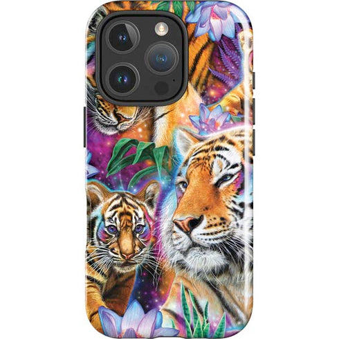 Daydream Galaxy Tigers by Sheena Pike iPhone 16 Pro Magsafe Impact Case